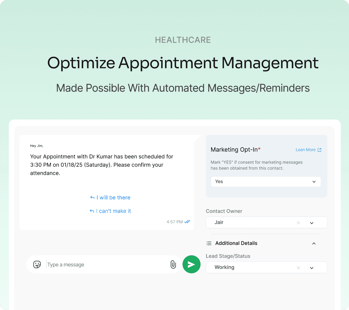 Optimize appointment management