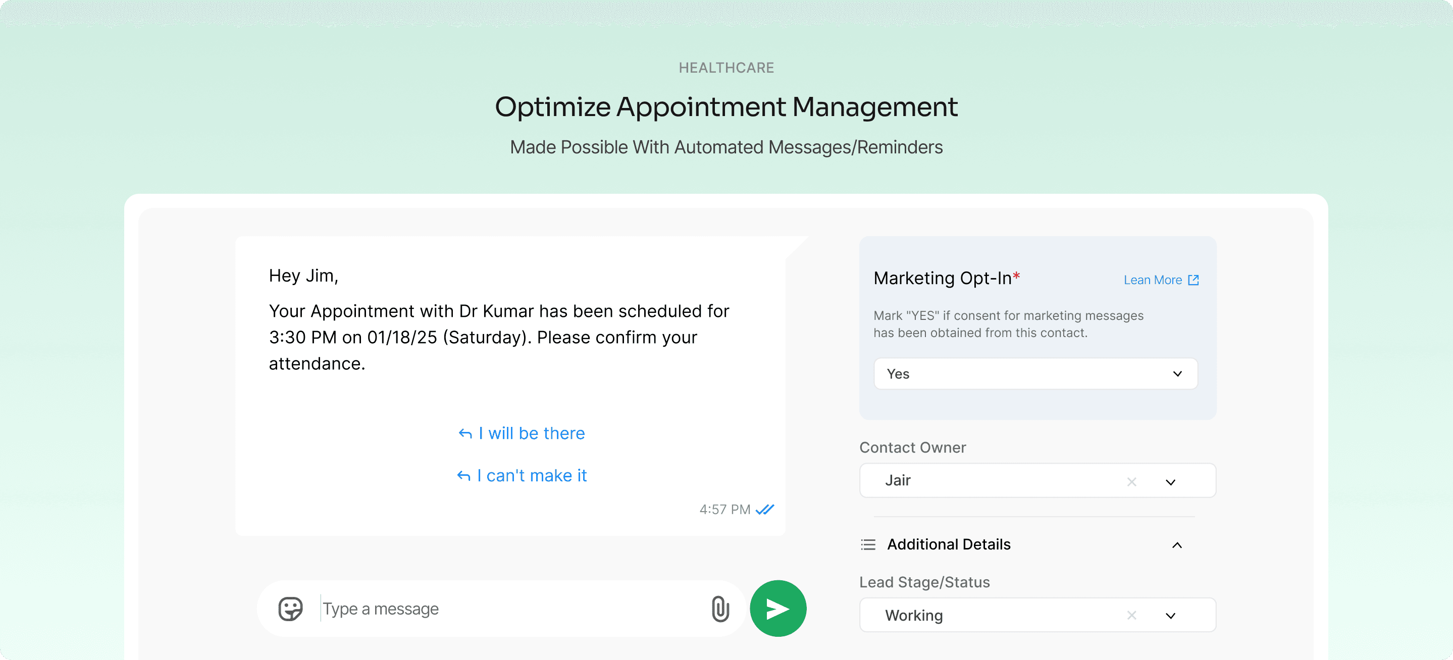 Optimize appointment management